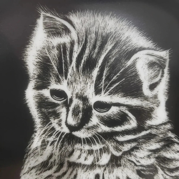 Vtg Set of 2 Royal Cornwall Kittens Black/White Collectors Plates. - Picture 7 of 13